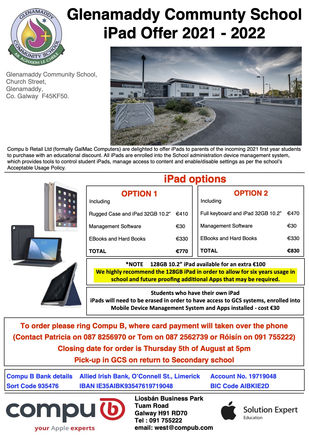 iPadOffertoGlenamaddyStudents2021